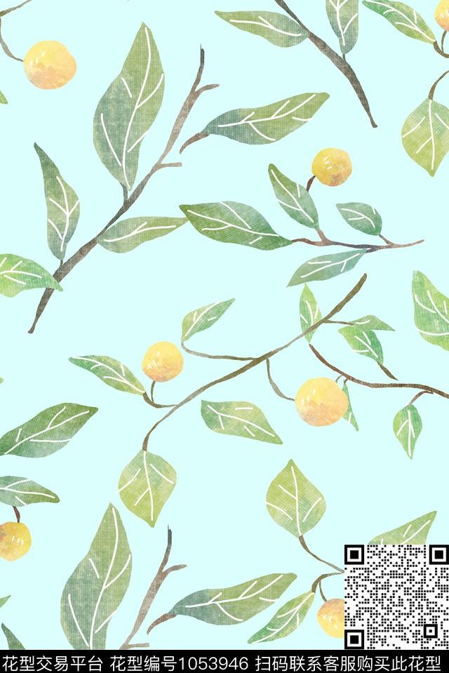 水彩肌理清爽底花卉夏天华亿平台传统印花华亿平台下载（图片编号: 1053946） - 瓦栏（Walan）