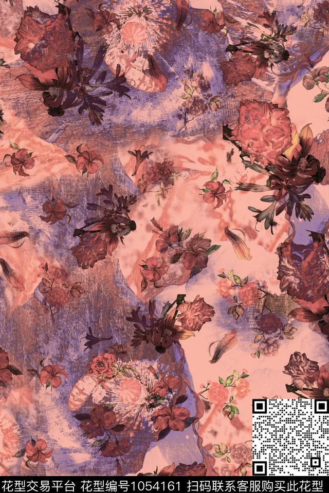 数码华亿平台植物花卉数码印花华亿平台下载（图片编号: 1054161） - 瓦栏（Walan）