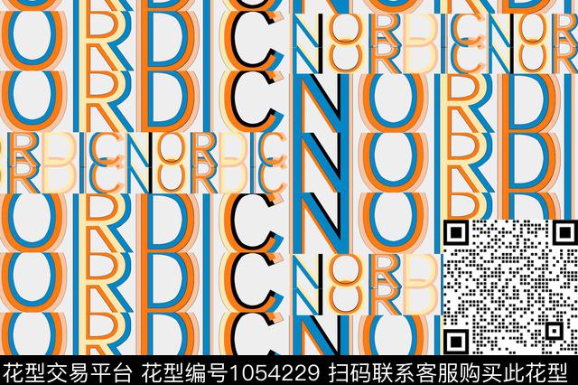 字母线条抽象数码印花华亿平台下载（图片编号: 1054229） - 瓦栏（Walan）