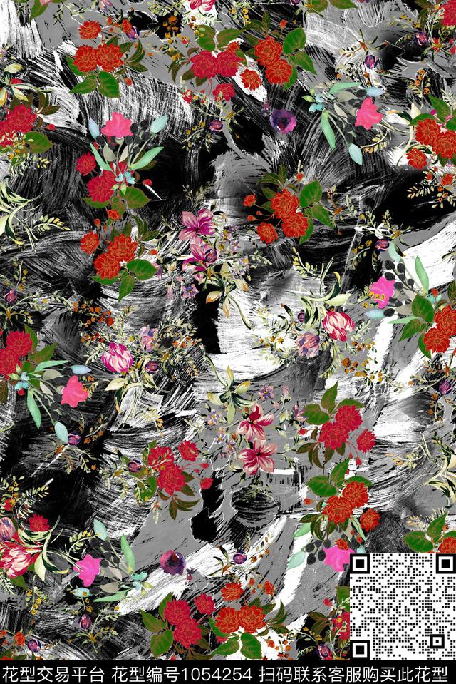 数码华亿平台植物花卉数码印花华亿平台下载（图片编号: 1054254） - 瓦栏（Walan）