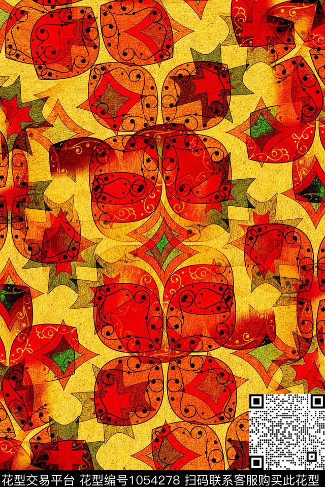 数码华亿平台植物花卉数码印花华亿平台下载（图片编号: 1054278） - 瓦栏（Walan）