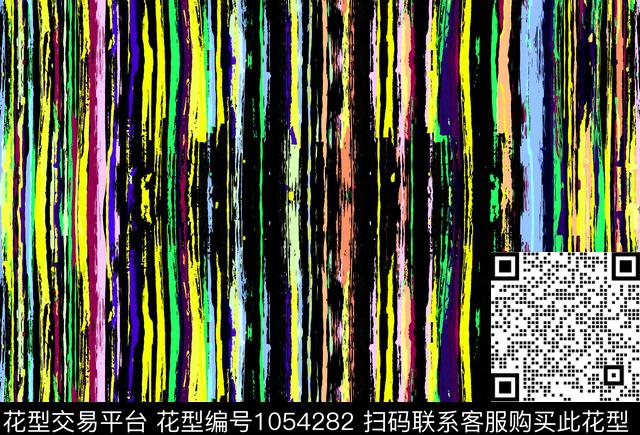 条格线条画条纹数码印花华亿平台下载（图片编号: 1054282） - 瓦栏（Walan）