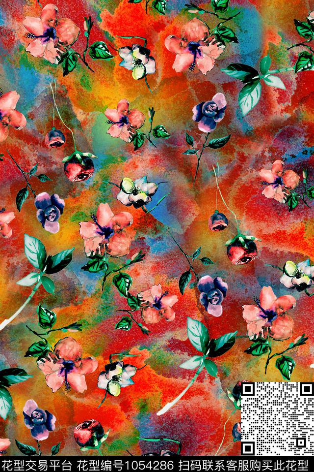 数码华亿平台植物花卉数码印花华亿平台下载（图片编号: 1054286） - 瓦栏（Walan）