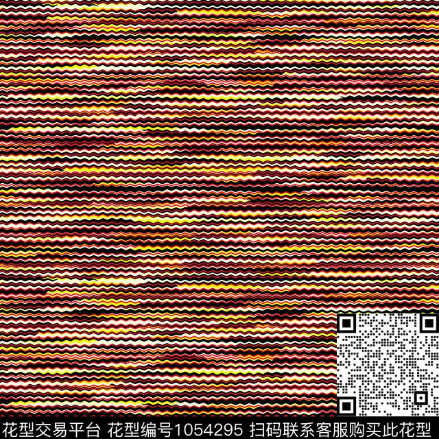 条纹女装炫彩数码印花华亿平台下载（图片编号: 1054295） - 瓦栏（Walan）