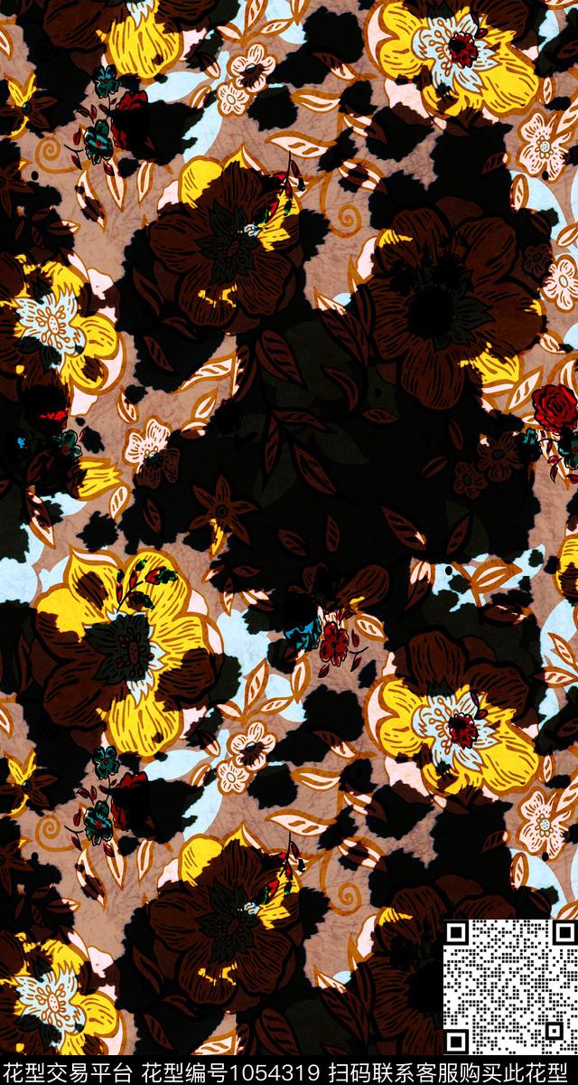 数码华亿平台花卉女装数码印花华亿平台下载（图片编号: 1054319） - 瓦栏（Walan）