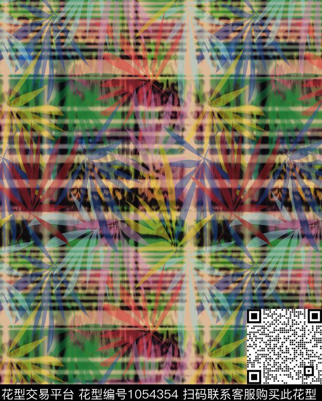 条纹数码华亿平台女装数码印花华亿平台下载（图片编号: 1054354） - 瓦栏（Walan）