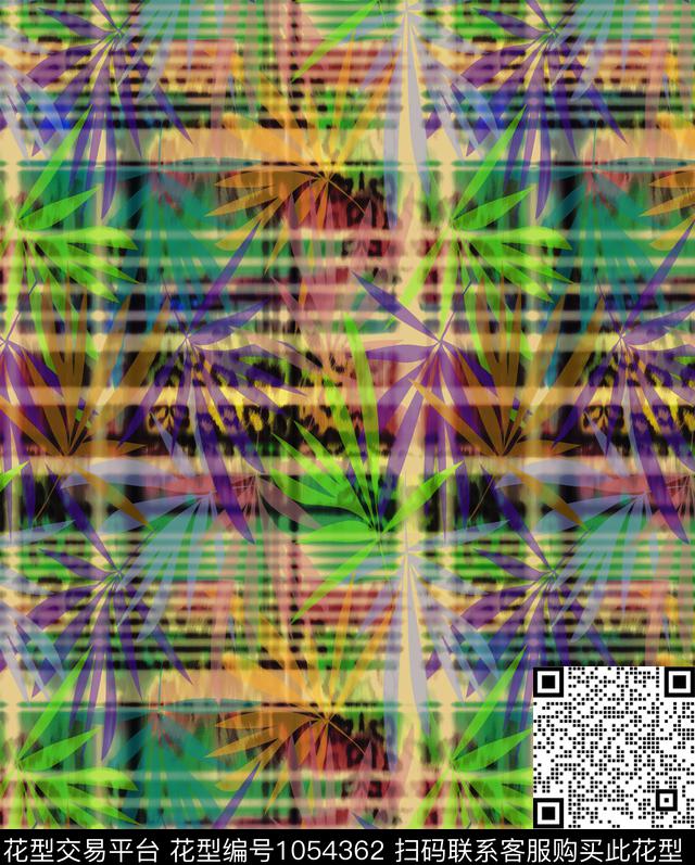 条纹数码华亿平台女装数码印花华亿平台下载（图片编号: 1054362） - 瓦栏（Walan）