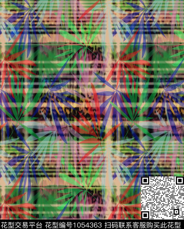 条纹数码华亿平台女装数码印花华亿平台下载（图片编号: 1054363） - 瓦栏（Walan）