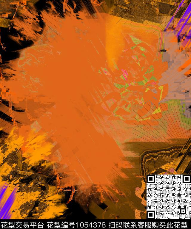 线条抽象几何数码印花华亿平台下载（图片编号: 1054378） - 瓦栏（Walan）