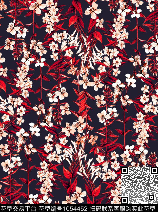 数码华亿平台小碎花大牌风数码印花华亿平台下载（图片编号: 1054452） - 瓦栏（Walan）