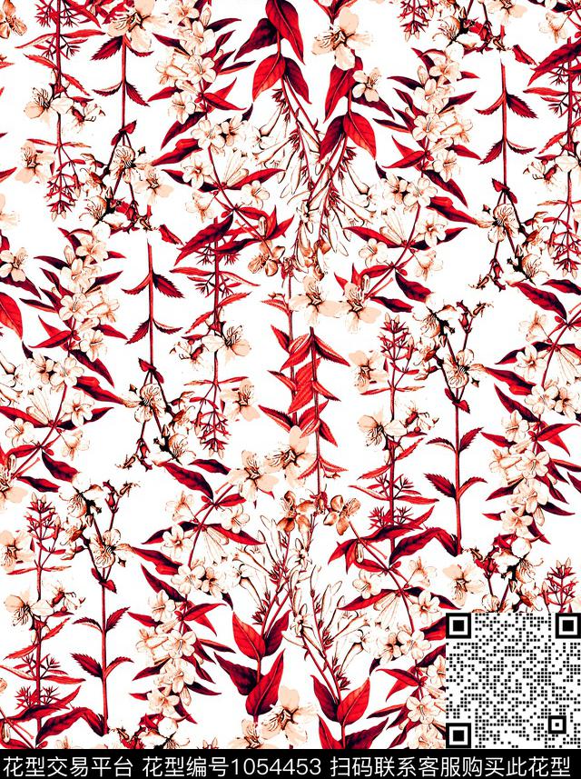 数码华亿平台小碎花大牌风数码印花华亿平台下载（图片编号: 1054453） - 瓦栏（Walan）