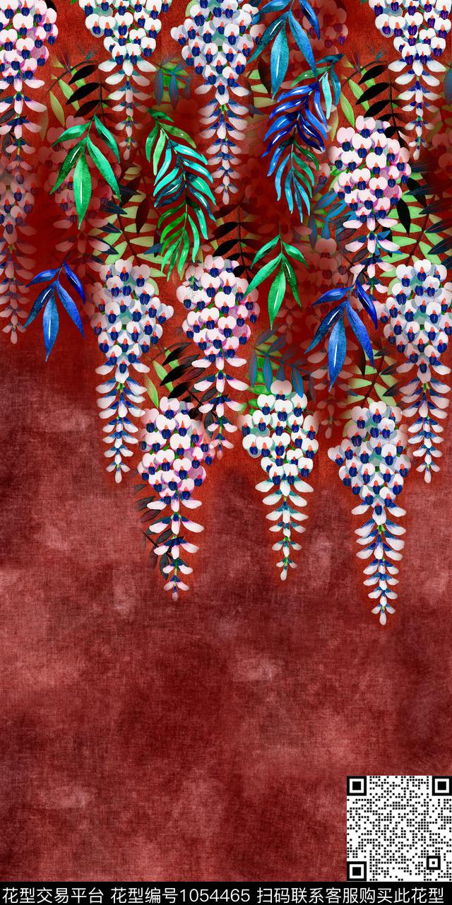 肌理花卉定位花数码印花华亿平台下载（图片编号: 1054465） - 瓦栏（Walan）