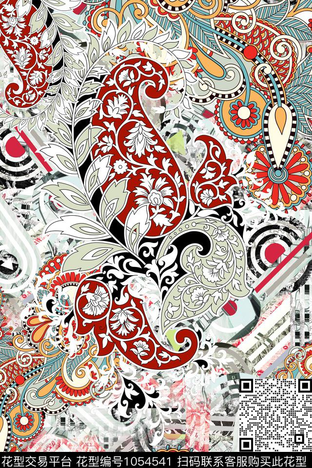 民族风春夏华亿平台花卉数码印花华亿平台下载（图片编号: 1054541） - 瓦栏（Walan）