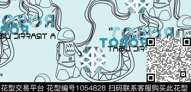 条纹字母线条数码印花华亿平台下载（图片编号: 1054828） - 瓦栏（Walan）