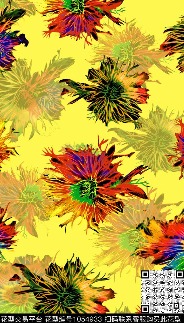 数码华亿平台花卉女装数码印花华亿平台下载（图片编号: 1054933） - 瓦栏（Walan）