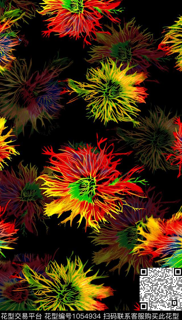 数码华亿平台花卉女装数码印花华亿平台下载（图片编号: 1054934） - 瓦栏（Walan）