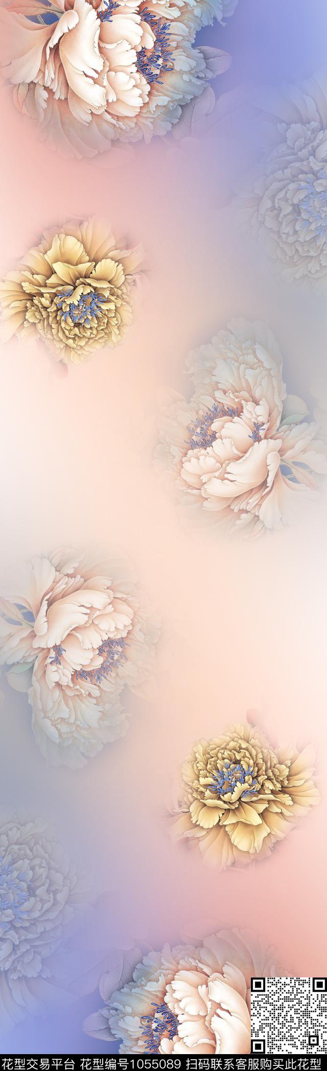 数码华亿平台围巾牡丹数码印花华亿平台下载（图片编号: 1055089） - 瓦栏（Walan）