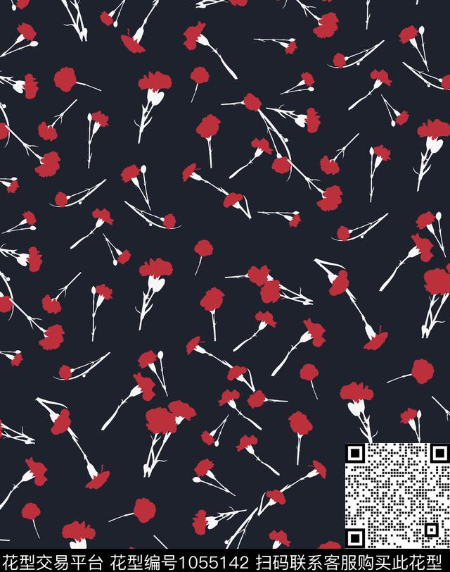 数码华亿平台小碎花大牌风数码印花华亿平台下载（图片编号: 1055142） - 瓦栏（Walan）