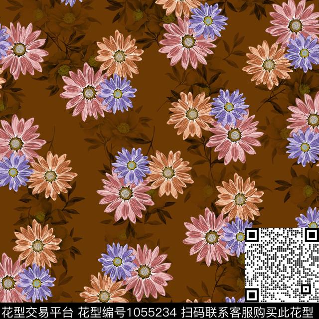 数码华亿平台民族风抽象数码印花华亿平台下载（图片编号: 1055234） - 瓦栏（Walan）