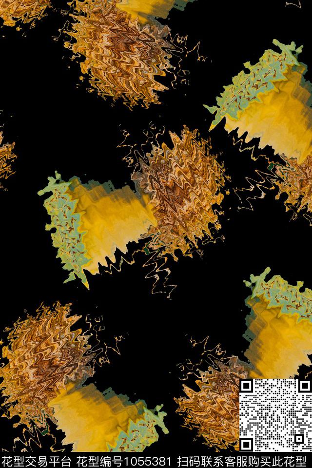 抽象男装趣味抽象莲藕数码印花华亿平台下载（图片编号: 1055381） - 瓦栏（Walan）