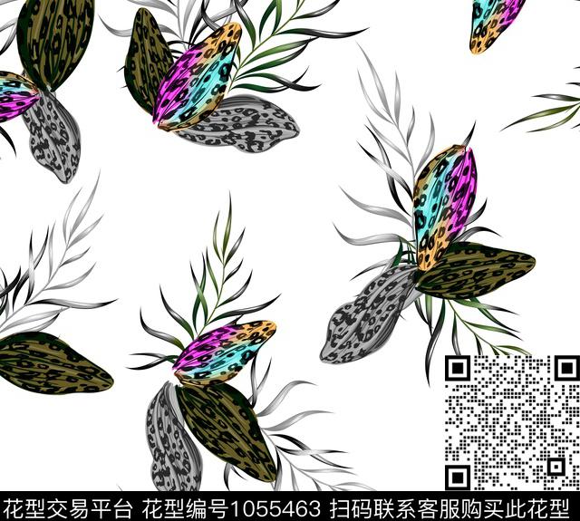 创意花卉坯布数码印花华亿平台下载（图片编号: 1055463） - 瓦栏（Walan）