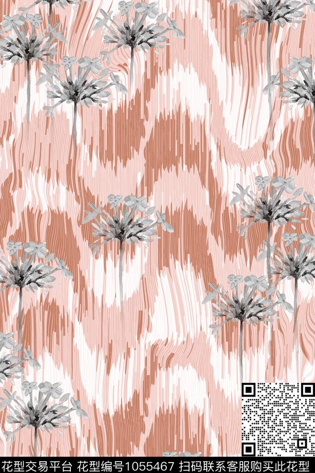 抽象几何清新悠闲数码印花华亿平台下载（图片编号: 1055467） - 瓦栏（Walan）