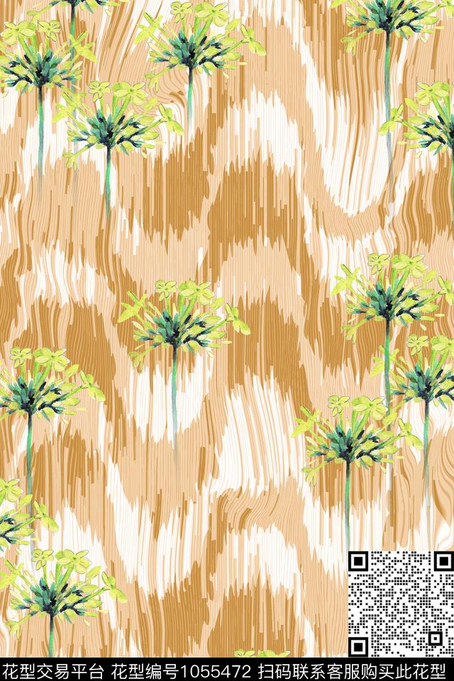 抽象几何清新悠闲数码印花华亿平台下载（图片编号: 1055472） - 瓦栏（Walan）