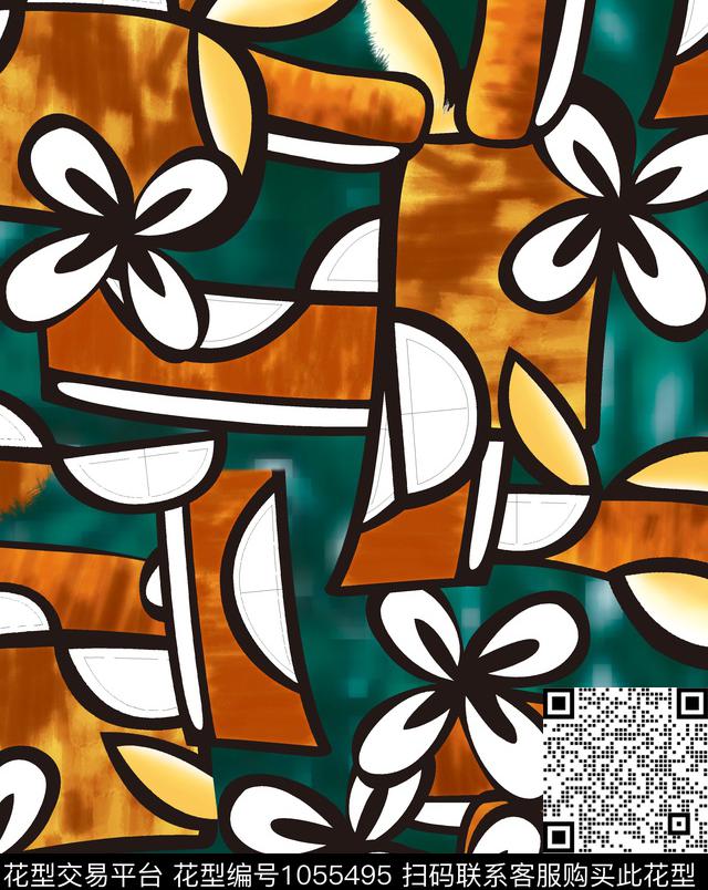 数码华亿平台底纹抽象数码印花华亿平台下载（图片编号: 1055495） - 瓦栏（Walan）
