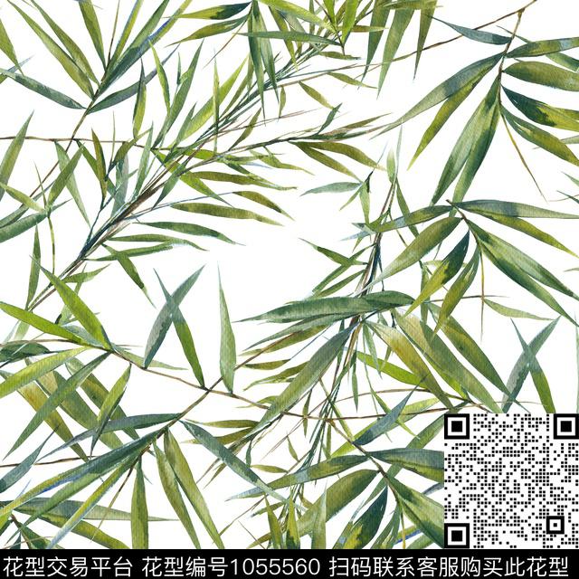 衬衫白底花花卉数码印花华亿平台下载（图片编号: 1055560） - 瓦栏（Walan）