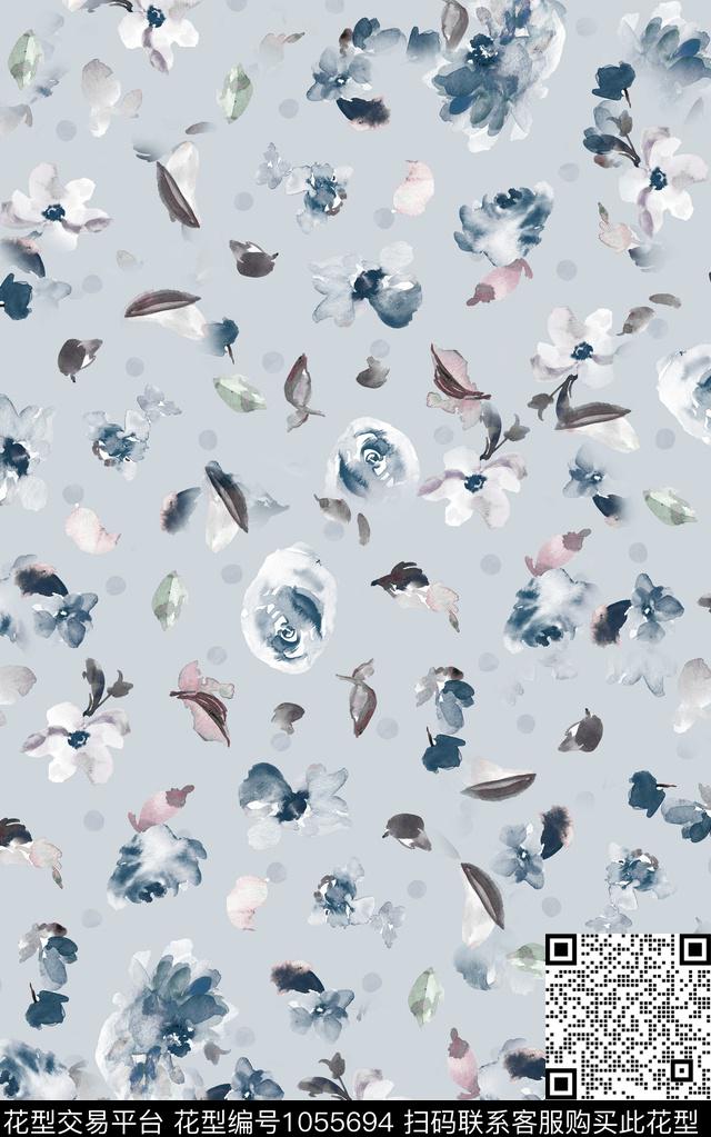 民族风小碎花抽象数码印花华亿平台下载（图片编号: 1055694） - 瓦栏（Walan）