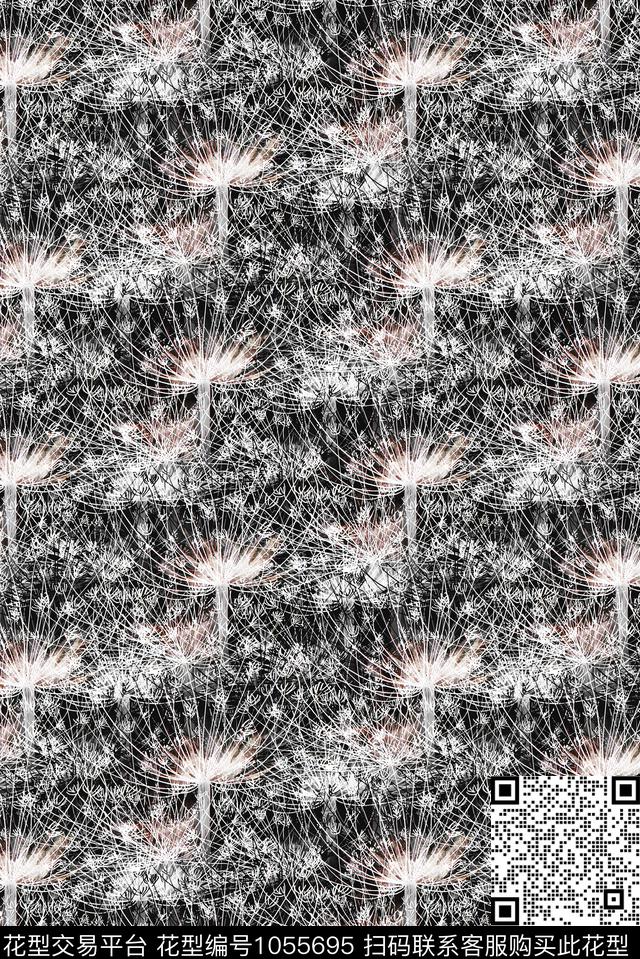 民族风抽象花卉数码印花华亿平台下载（图片编号: 1055695） - 瓦栏（Walan）