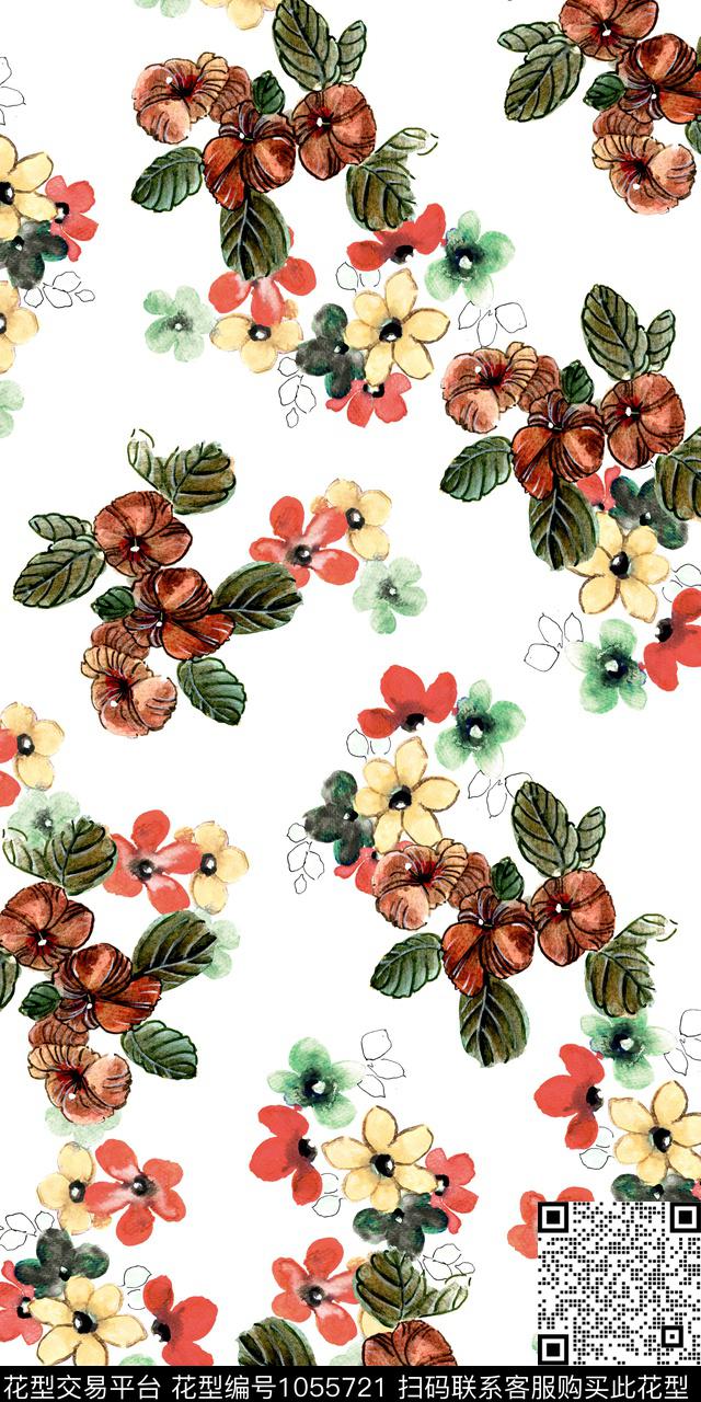 数码华亿平台花卉女装数码印花华亿平台下载（图片编号: 1055721） - 瓦栏（Walan）