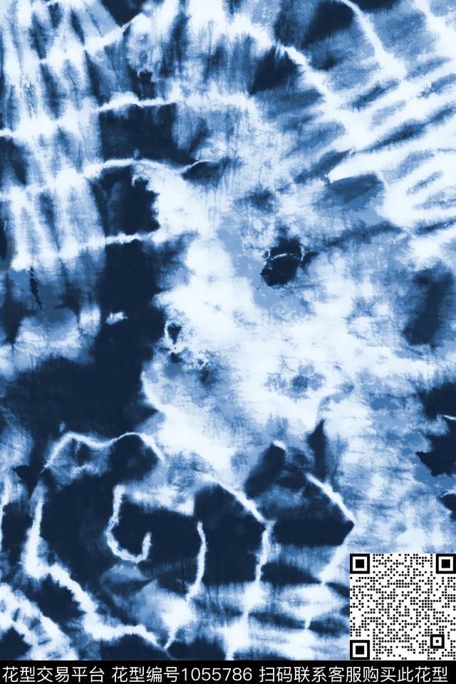 民族风扎染华亿平台抽象数码印花华亿平台下载（图片编号: 1055786） - 瓦栏（Walan）