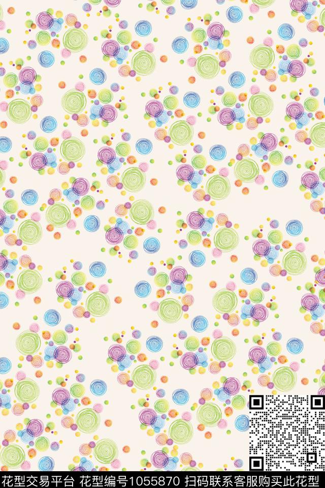 矢量甜甜圈炫彩数码印花华亿平台下载（图片编号: 1055870） - 瓦栏（Walan）