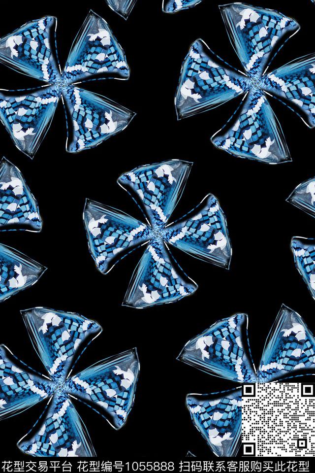 男装羽毛组合小花数码印花华亿平台下载（图片编号: 1055888） - 瓦栏（Walan）