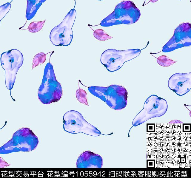 绘画泼墨食物数码印花华亿平台下载（图片编号: 1055942） - 瓦栏（Walan）