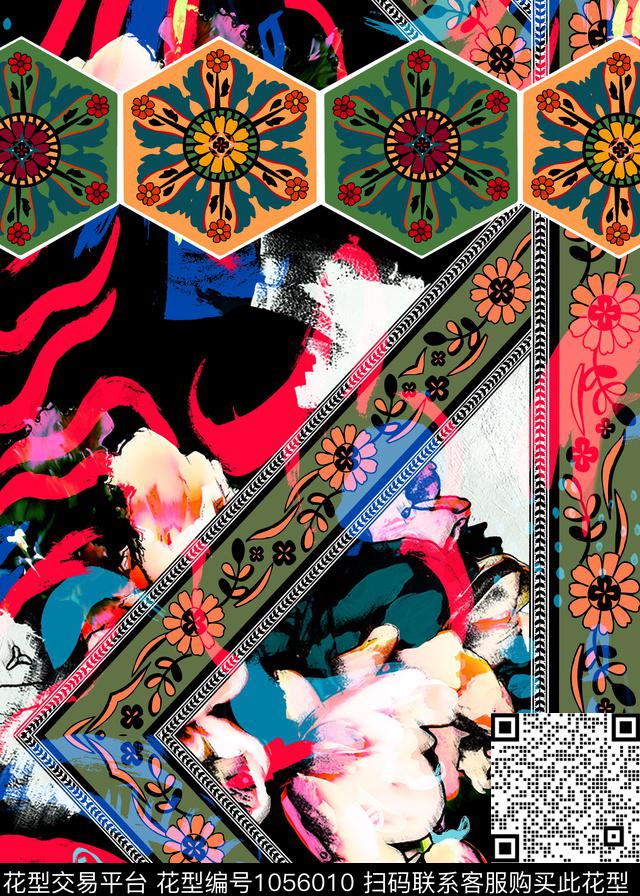 数码华亿平台花卉女装数码印花华亿平台下载（图片编号: 1056010） - 瓦栏（Walan）