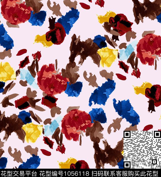 数码华亿平台花卉大牌风数码印花华亿平台下载（图片编号: 1056118） - 瓦栏（Walan）