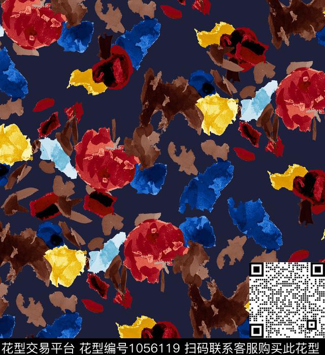 数码华亿平台花卉大牌风数码印花华亿平台下载（图片编号: 1056119） - 瓦栏（Walan）