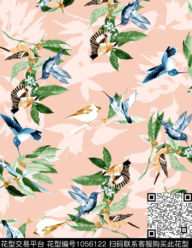 数码华亿平台花卉大牌风数码印花华亿平台下载（图片编号: 1056122） - 瓦栏（Walan）