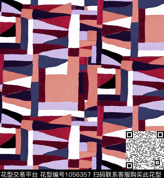 数码华亿平台几何大牌风数码印花华亿平台下载（图片编号: 1056357） - 瓦栏（Walan）