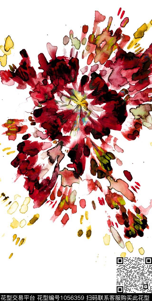 数码华亿平台花卉大牌风数码印花华亿平台下载（图片编号: 1056359） - 瓦栏（Walan）