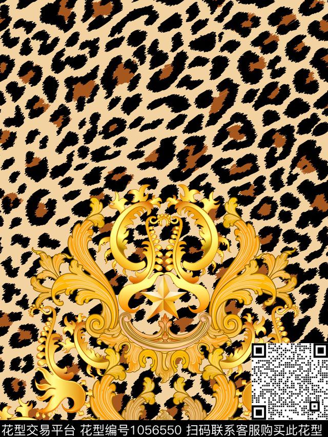 抽象男装欧式定位花豹纹数码印花华亿平台下载（图片编号: 1056550） - 瓦栏（Walan）
