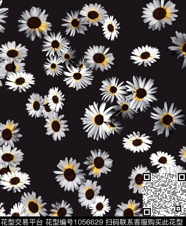 数码华亿平台花卉大牌风数码印花华亿平台下载（图片编号: 1056629） - 瓦栏（Walan）