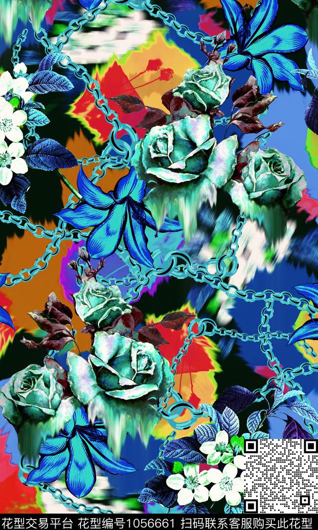 植物花卉复古数码印花华亿平台下载（图片编号: 1056661） - 瓦栏（Walan）