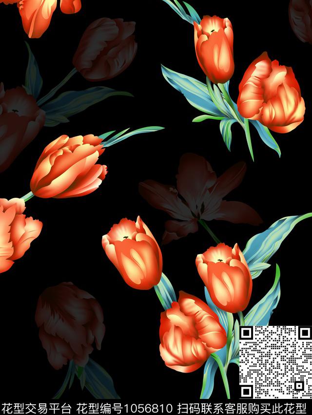 数码华亿平台花卉女装数码印花华亿平台下载（图片编号: 1056810） - 瓦栏（Walan）