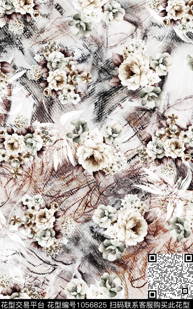 数码华亿平台民族风抽象数码印花华亿平台下载（图片编号: 1056825） - 瓦栏（Walan）