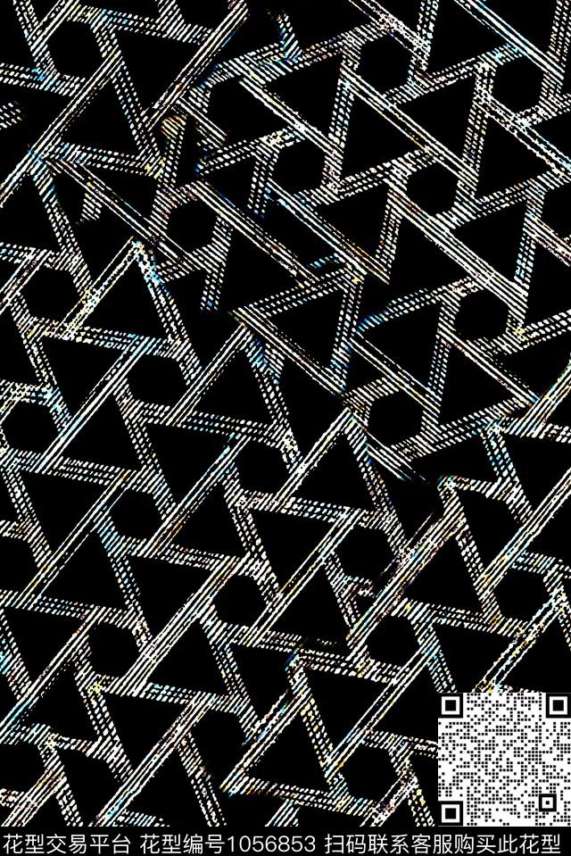 条纹民族风格子数码印花华亿平台下载（图片编号: 1056853） - 瓦栏（Walan）