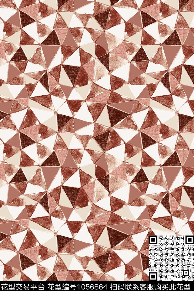 条纹民族风抽象数码印花华亿平台下载（图片编号: 1056864） - 瓦栏（Walan）