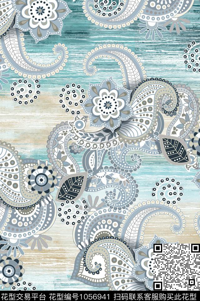 数码华亿平台几何花纹数码印花华亿平台下载（图片编号: 1056941） - 瓦栏（Walan）